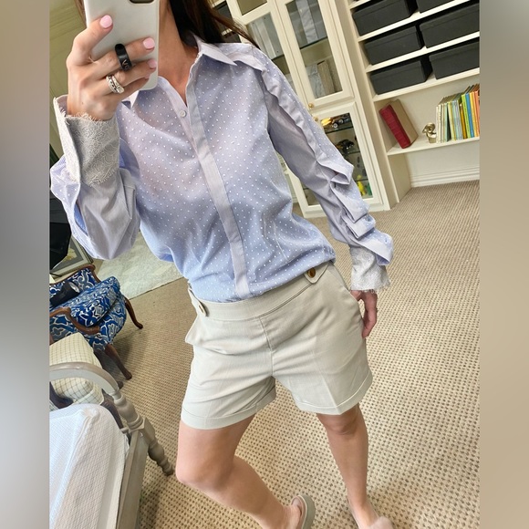 Chelsea and walker blue stripe button up - Picture 2 of 6